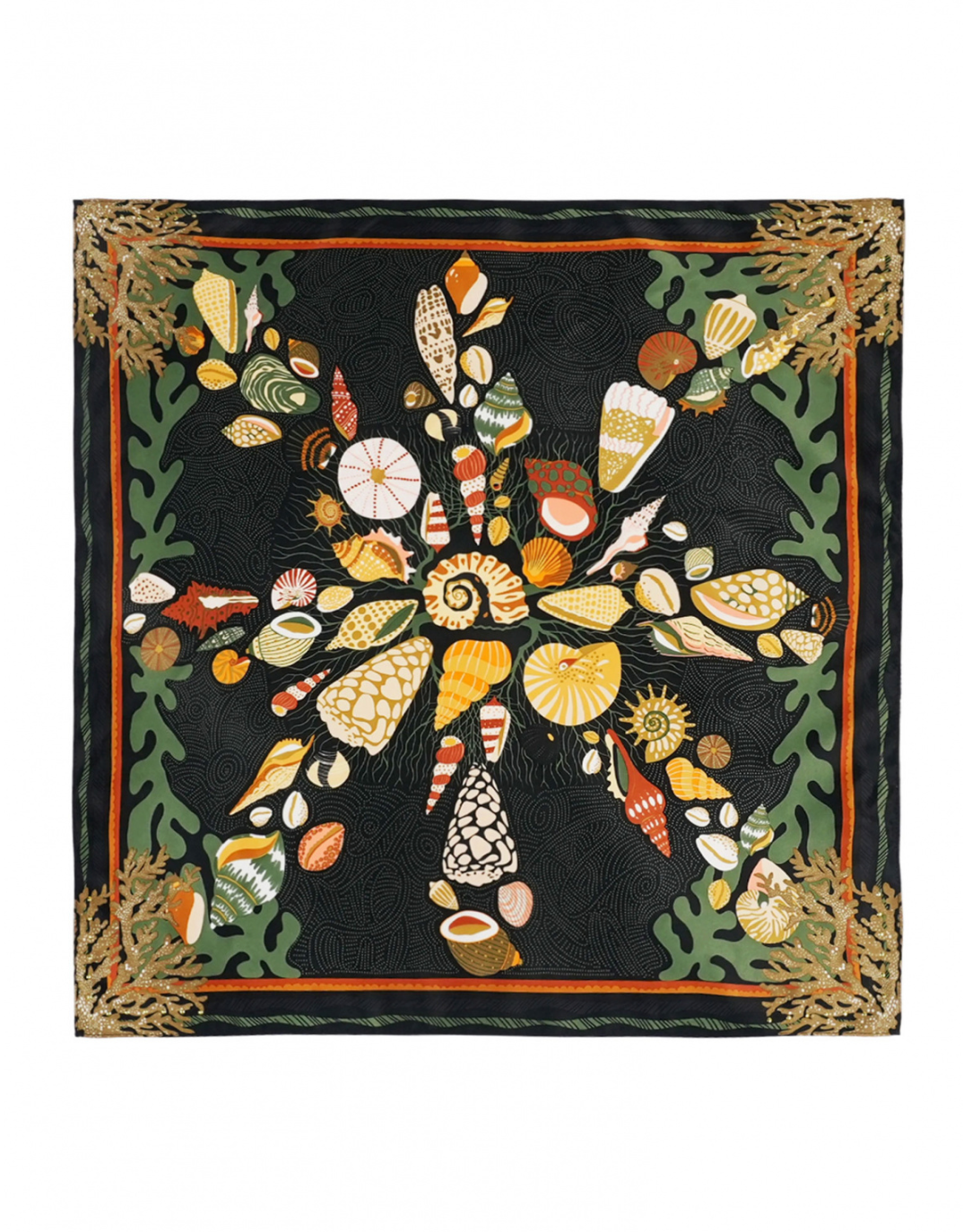 Wild-Moyen foulard Corail noir