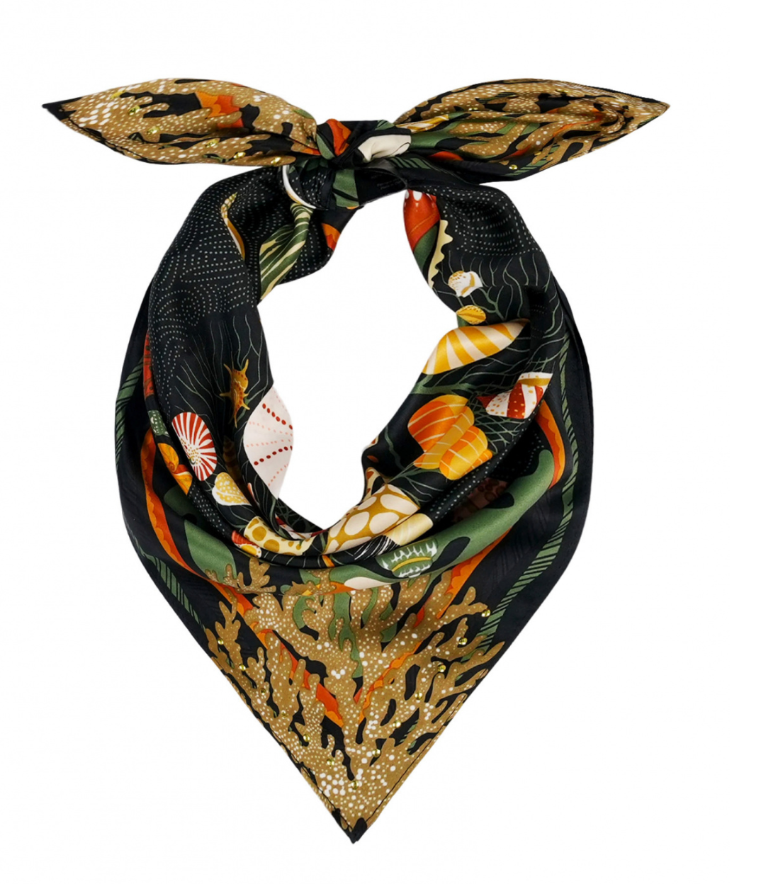 Wild-Mini foulard Corail noir