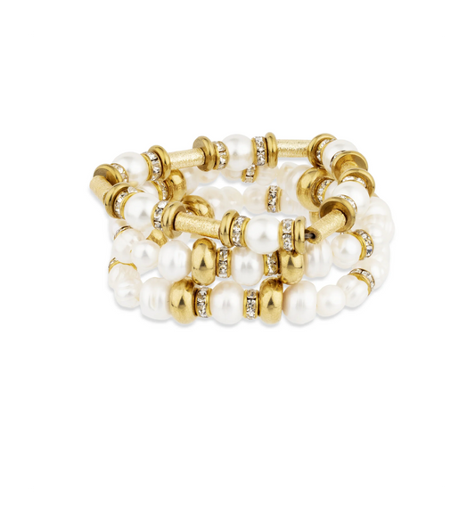 HYPSO- Set de 3 bracelets perles nacrés