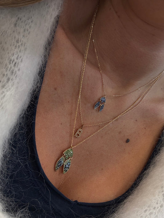 Collier long Khépri Scarabée